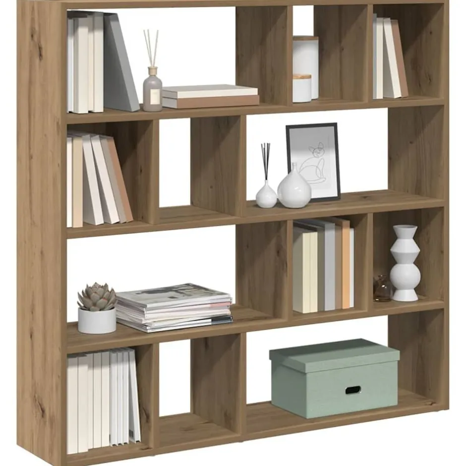 Sale vidaXL Bokhylla/rumsavdelare hantverksmässig ek 105x24x102 cm artisan ek