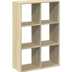Best vidaXL Bokhylla/Rumsavdelare sonoma-ek 69,5x29x103,5cm konstruerat trä Sonoma ek