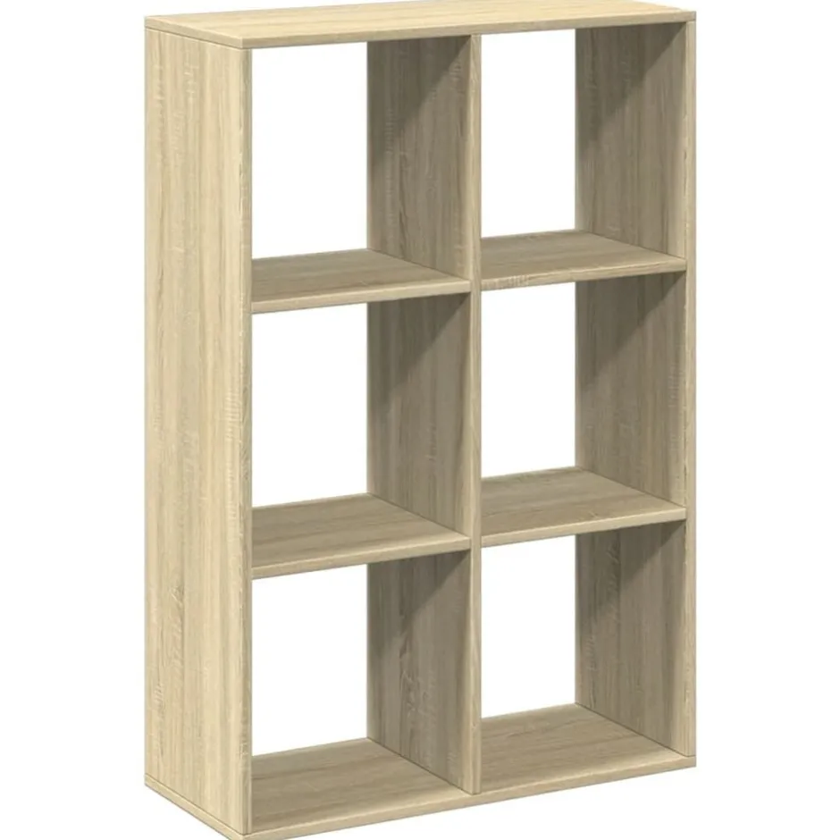 Best vidaXL Bokhylla/Rumsavdelare sonoma-ek 69,5x29x103,5cm konstruerat trä Sonoma ek