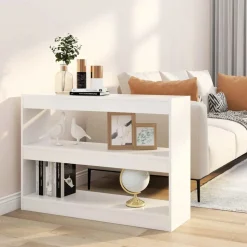 vidaXL Bokhylla/Rumsavdelare vit 100x30x72 cm