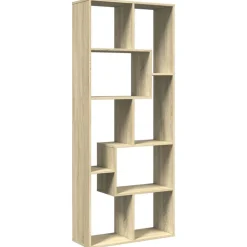 vidaXL Bokhylla/Rumsavdelare sonoma-ek 67x25x161,5 cm konstruerat trä