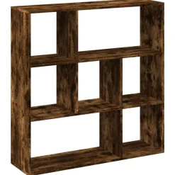 Discount vidaXL Bokhylla/Rumsavdelare 102x29x103,5 cm konstruerat trä Rökfärgad ek