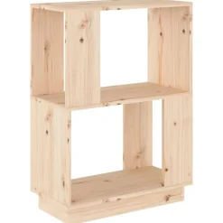 Sale vidaXL Bokhylla/rumsavdelare 51x25x70 cm massiv furu Naturfärg