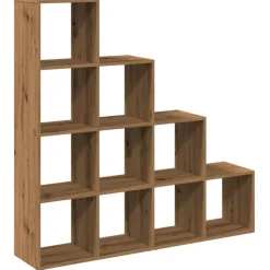 vidaXL Bokhylla/Rumsavdelare 4 hyllor 131,5x29x131,5cm konstruerat trä