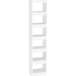 vidaXL Bokhylla/rumsavdelare vit 40x30x198 cm