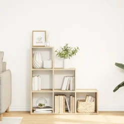 vidaXL Bokhylla/Rumsavdelare 3 hyllplan 99x29x99 cm konstruerat trä