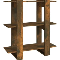 vidaXL Bokhylla/Rumsavdelare rökfärgad ek 80x30x87 cm
