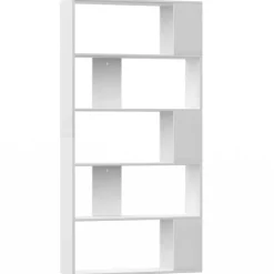 vidaXL Bokhylla/Rumsavdelare vit 80x24x159 cm konstruerat trä