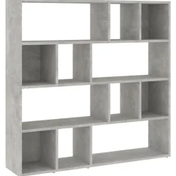 vidaXL Bokhylla/rumsavdelare betonggrå 105x24x102 cm