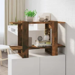 Discount vidaXL Bokhylla/Rumsavdelare 80x30x51 cm Rökfärgad ek