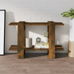 Discount vidaXL Bokhylla/Rumsavdelare 80x30x51 cm Rökfärgad ek
