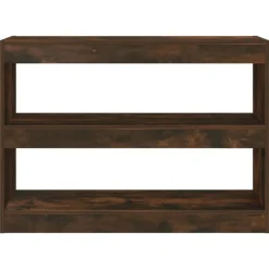 New vidaXL Bokhylla/rumsavdelare 100x30x72 cm Rökfärgad ek