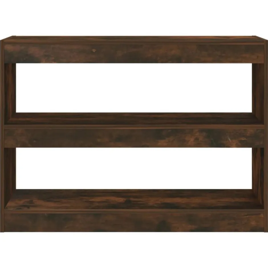 New vidaXL Bokhylla/rumsavdelare 100x30x72 cm Rökfärgad ek