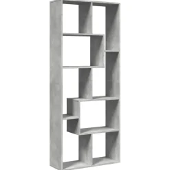 vidaXL Bokhylla/Rumsavdelare 67x25x161,5 cm konstruerat trä Betonggrå
