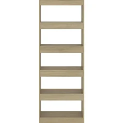 vidaXL Bokhylla/Rumsavdelare sonoma-ek 60x30x166 cm konstruerat trä