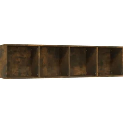 vidaXL Bokhylla/tv-bänk rökfärgad ek 143x30x36 cm konstruerat trä
