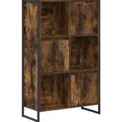 Sale vidaXL Bokskåp Rökek 68 x 30 x 108.5 cm Konstruerat trä Rökfärgad ek