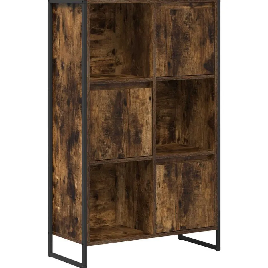 Sale vidaXL Bokskåp Rökek 68 x 30 x 108.5 cm Konstruerat trä Rökfärgad ek