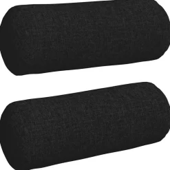 vidaXL Bolsterkuddar 2 pcs Svart Ø 15 x 40 cm tyg