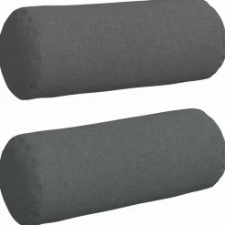 vidaXL Bolsterkuddar 2 pcs Mörkgrå Ø 15 x 40 cm tyg