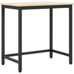 Outlet vidaXL bord 80 x 50 x 77 cm Konstruerat trä och stål Naturfärg