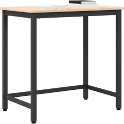 Outlet vidaXL bord 80 x 50 x 77 cm Konstruerat trä och stål Naturfärg