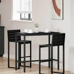 vidaXL bord Svart Ek 100 x 50 x 90,5 cm Konstruerat trä och stål