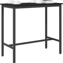 vidaXL bord Svart Ek 100 x 50 x 90,5 cm Konstruerat trä och stål