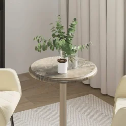 Outlet vidaXL Bordsskiva Ø40x2,5 cm marmor Grå