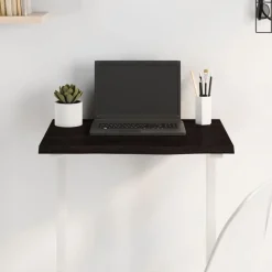 vidaXL Bordsskiva mörkbrun 60x40x2 cm behandlad massiv ek