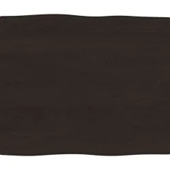 vidaXL Bordsskiva mörkbrun 60x50x(2-4) cm massivt trä levande kant