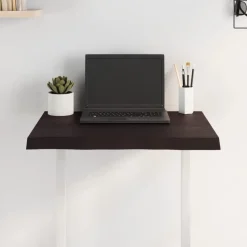 vidaXL Bordsskiva mörkbrun 60x50x(2-4) cm massivt trä levande kant