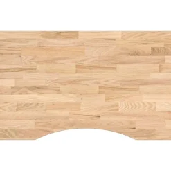 vidaXL Bordsskiva obehandlad 80x50x2,5 cm massiv ek rektangulär