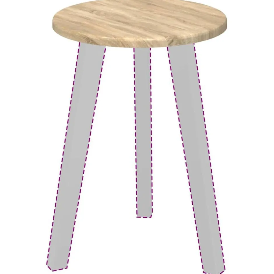 Discount vidaXL Bordsskiva Ø 30 x 1,5 cm Konstruerat trä Sonoma ek