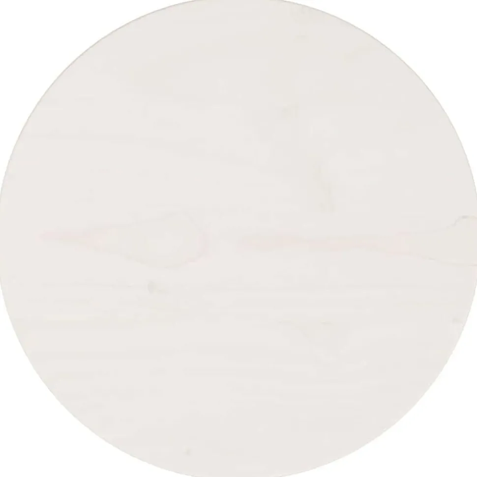 vidaXL Bordsskiva vit Ø30x2,5 cm massiv furu