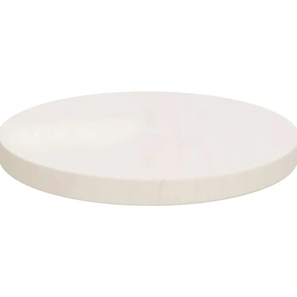 vidaXL Bordsskiva vit Ø30x2,5 cm massiv furu