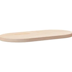 vidaXL Bordsskiva 60x30x2,5 cm massivt trä furu oval Naturfärg