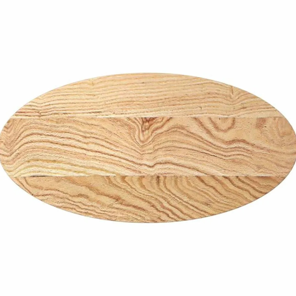 vidaXL Bordsskiva 80x40x2 cm massiv ek oval