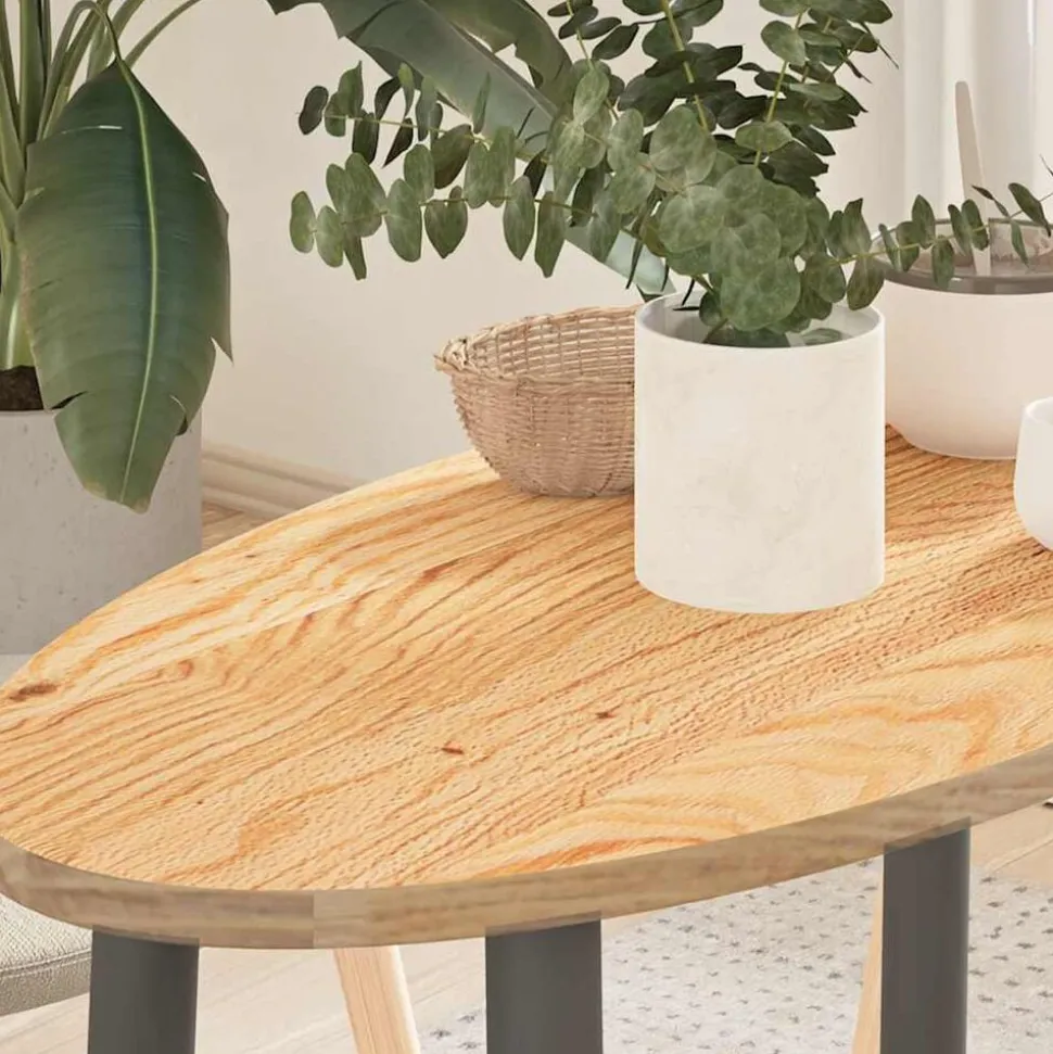 vidaXL Bordsskiva 80x40x2 cm massiv ek oval
