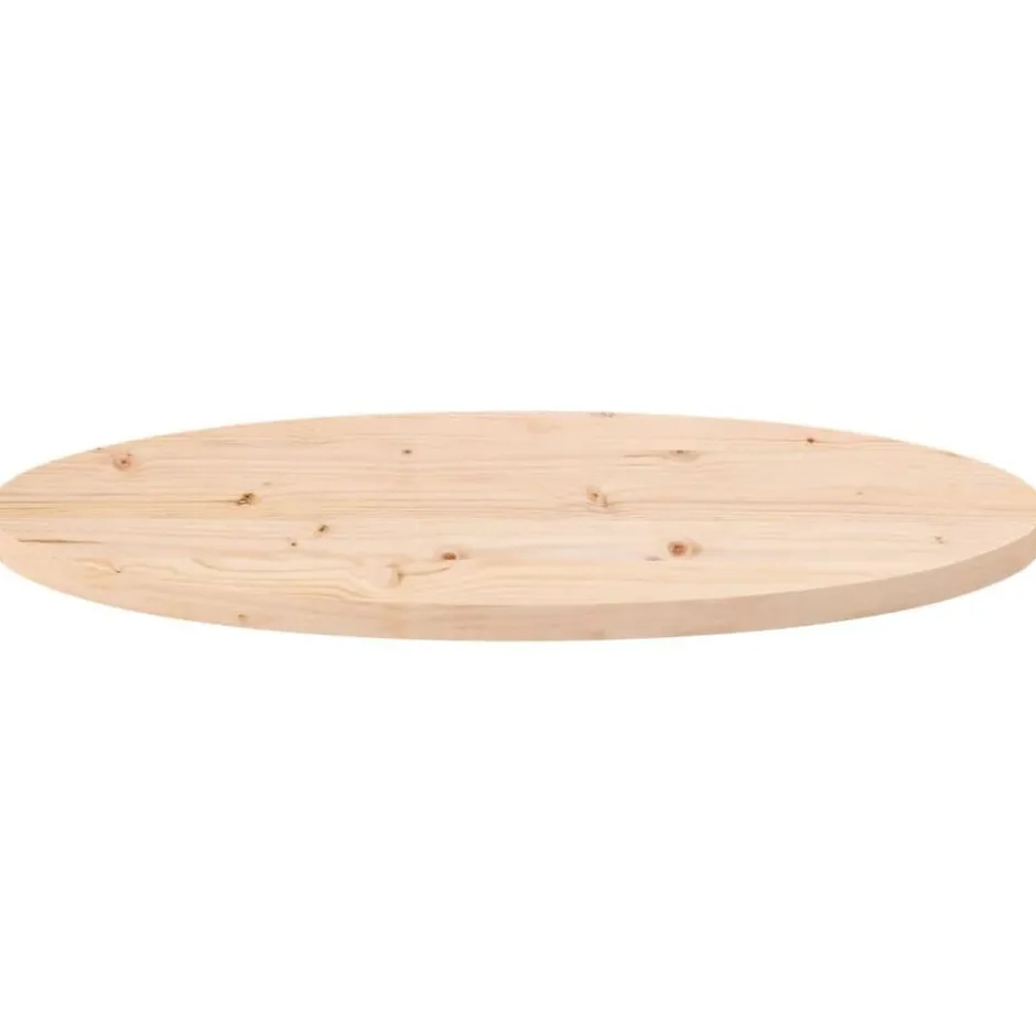 New vidaXL Bordsskiva 70x35x2,5 cm massivt trä furu oval Naturfärg