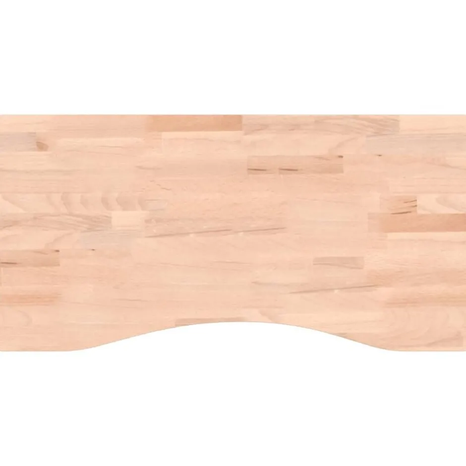 Sale vidaXL Bordsskiva 80x(36-40)x2,5 cm massivt bokträ Naturfärg