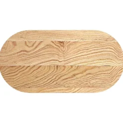 vidaXL Bordsskiva 80x40x2 cm massiv ek oval