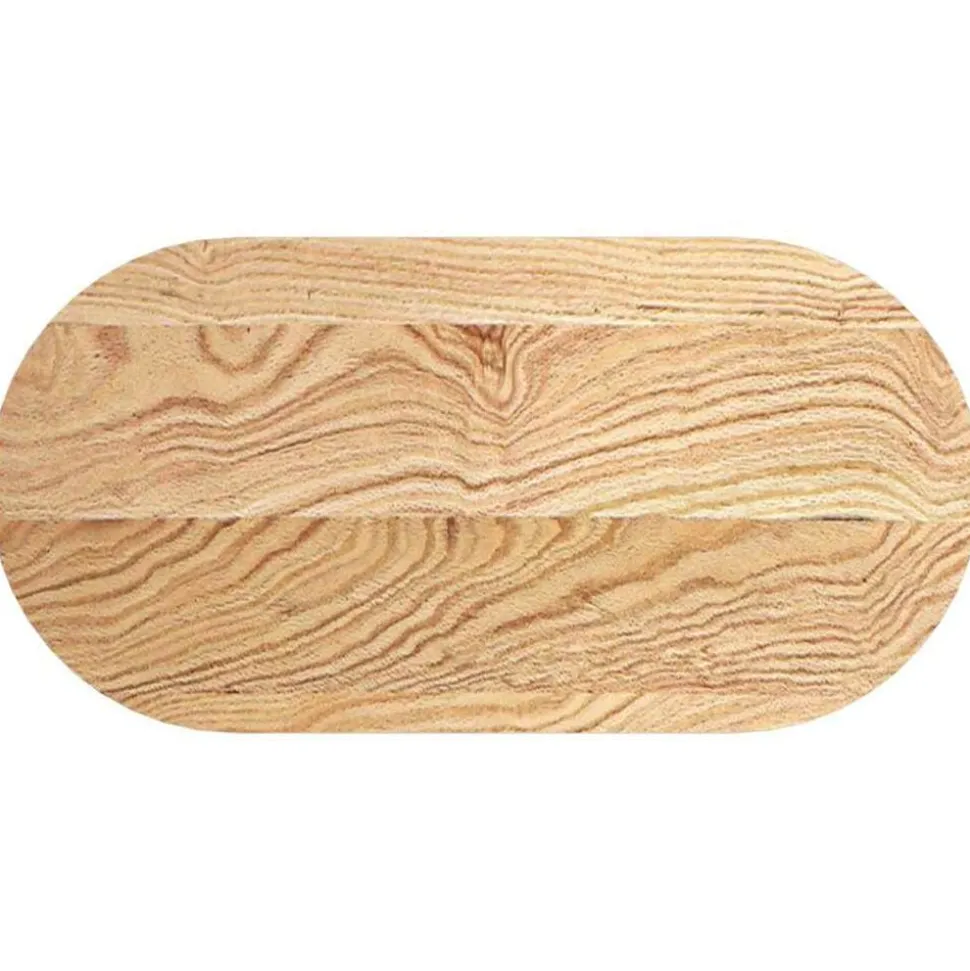 vidaXL Bordsskiva 80x40x2 cm massiv ek oval