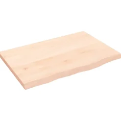 Sale vidaXL Bordsskiva 60x40x2 cm obehandlad massiv ek Naturfärg