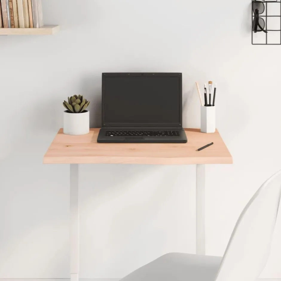 Sale vidaXL Bordsskiva 60x40x2 cm obehandlad massiv ek Naturfärg