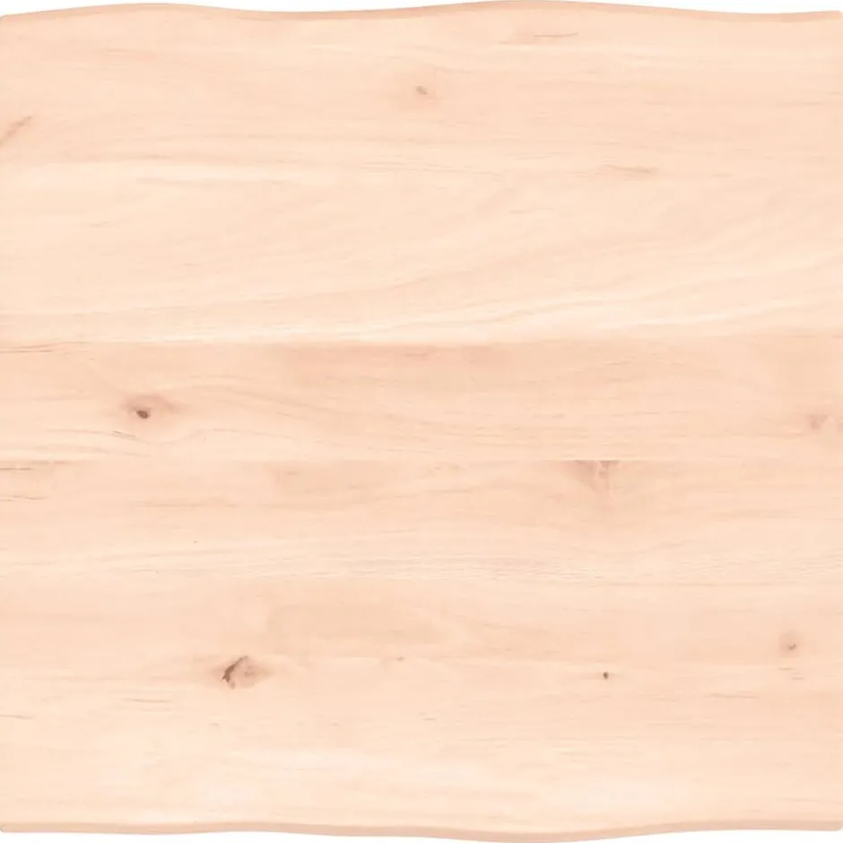 New vidaXL Bordsskiva 40x40x2 cm obehandlad massiv ek levande kant Naturfärg
