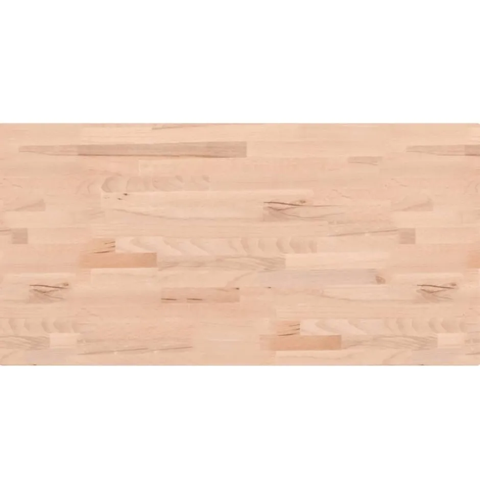Clearance vidaXL Bordsskiva 80x40x1,5 cm rektangulär massivt bokträ Naturfärg