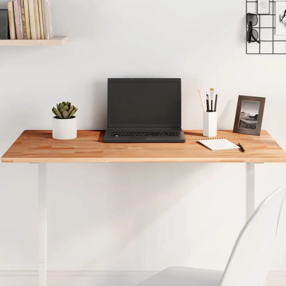 Clearance vidaXL Bordsskiva 100x50x1,5 cm rektangulär massivt bokträ Brun