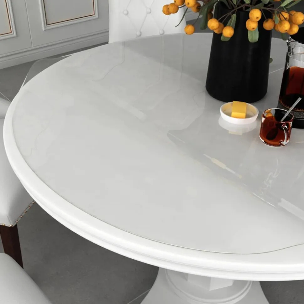 vidaXL Bordsskydd genomskinligt Ø 60 cm 1,6 mm PVC