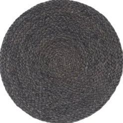 Discount vidaXL Bordstabletter 4 st 38 cm rund jute Mörkgrå